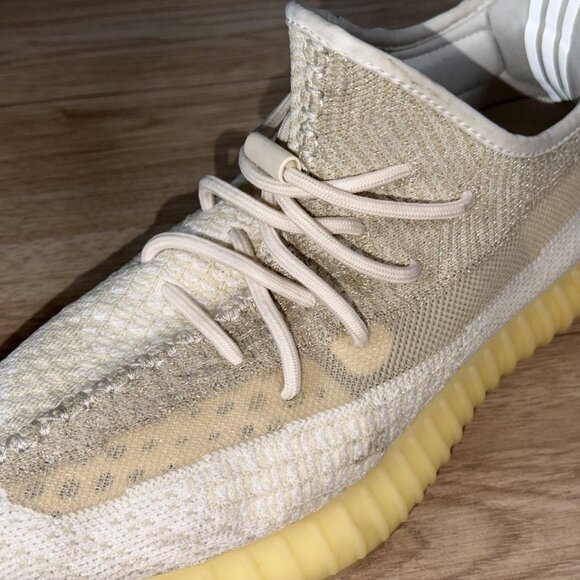 Adidas Yeezy Boost 350 V2 Natural Shoes Mens Size 10.5 Cream Sneakers FZ5246 - Picture 7 of 15